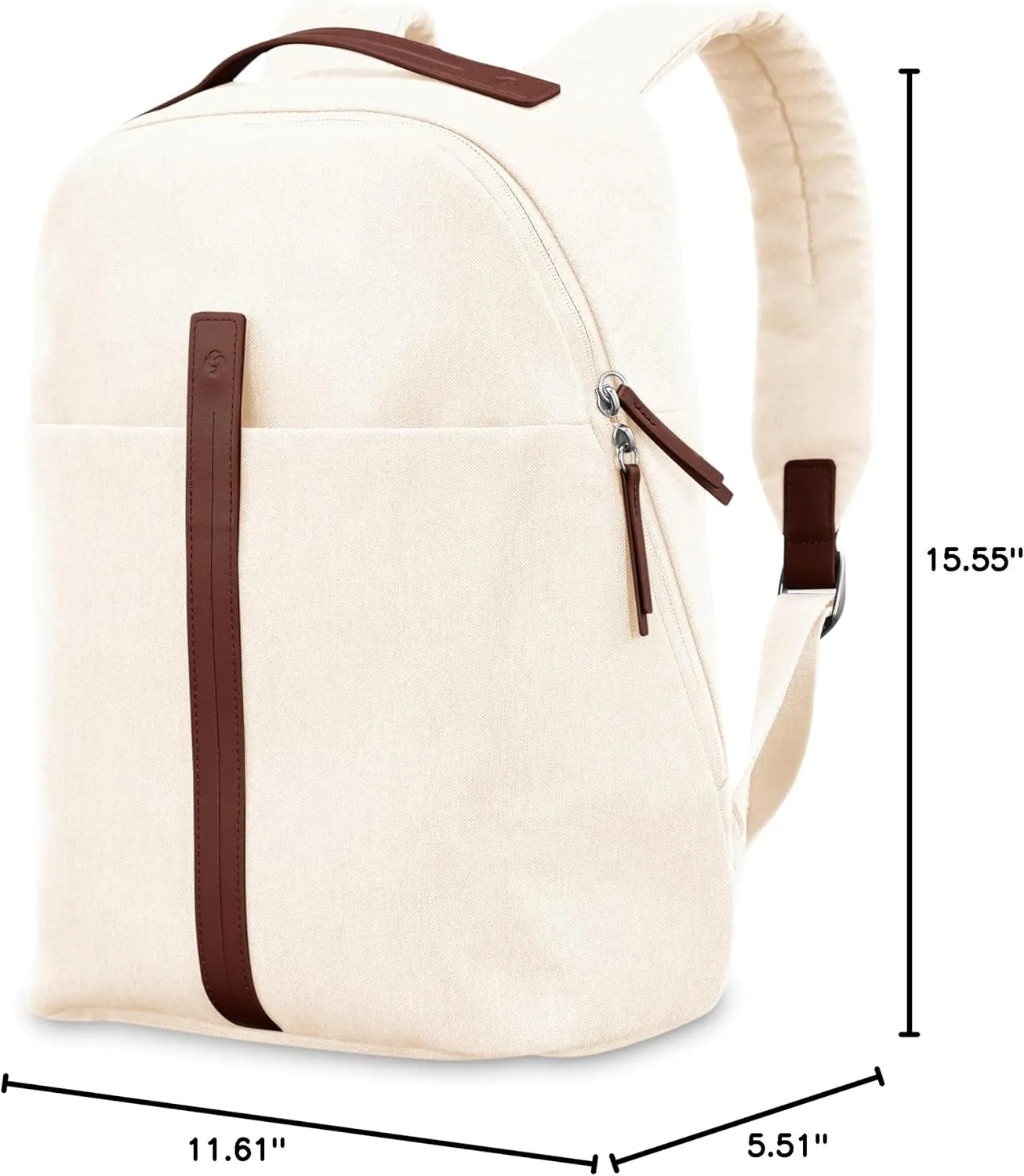 Samsonite Virtuosa Carry-On Travel Backpack with Padded Laptop Sleeve, Off White