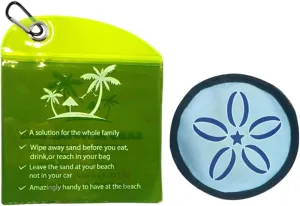Sand Remover for Beach Sand Eraser,Compact Trip Summer Beach Must Haves Portable Beach Sand Cleaner for Family Adults Kids, Light Blue