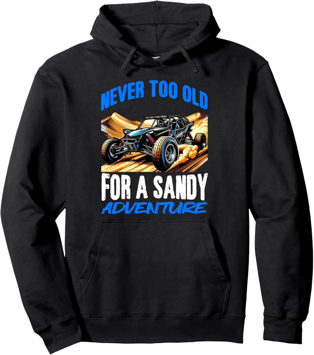 Sand Sun Beach Sand Race Rail Racing Car Old Dune Buggy Pullover Hoodie