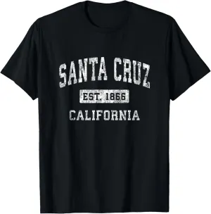 Santa Cruz California CA Vintage Established Sports Design T-Shirt