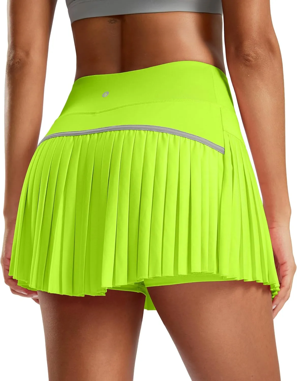 SANTINY Pleated Tennis Skirt for Women with Pockets High Waisted Athletic Golf Skorts with Shorts for Workout Pickleball