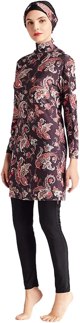 SARBUTER Muslim Swimwear for Women Modest Full Cover Swimsuit Long Sleeve Hijab Burkini