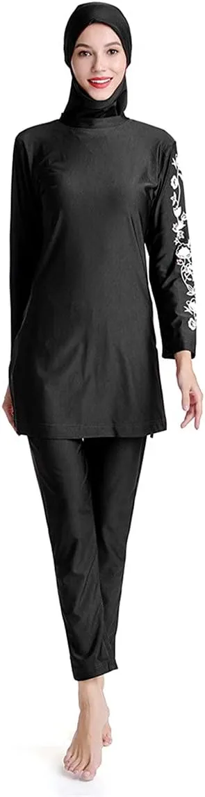 SARBUTER Muslim Swimwear for Women Modest Full Cover Swimsuit Long Sleeve Hijab Burkini
