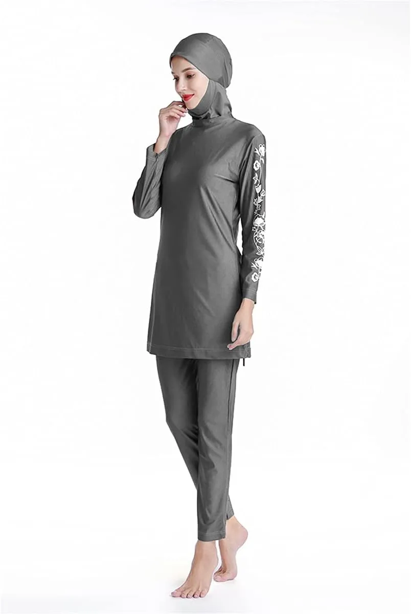SARBUTER Muslim Swimwear for Women Modest Full Cover Swimsuit Long Sleeve Hijab Burkini