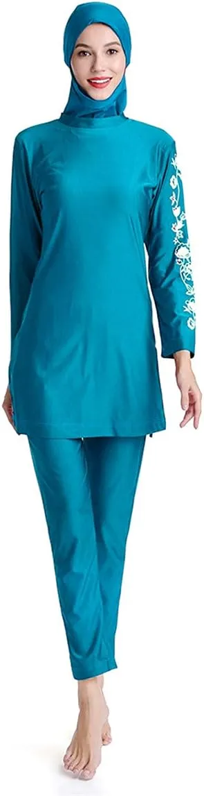 SARBUTER Muslim Swimwear for Women Modest Full Cover Swimsuit Long Sleeve Hijab Burkini