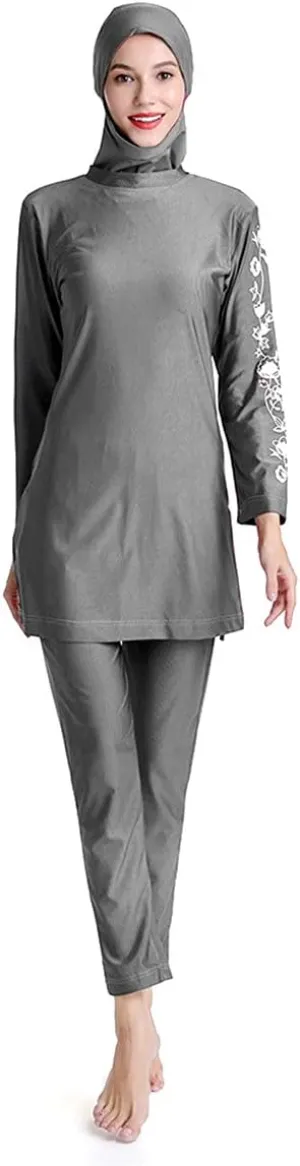 SARBUTER Muslim Swimwear for Women Modest Full Cover Swimsuit Long Sleeve Hijab Burkini