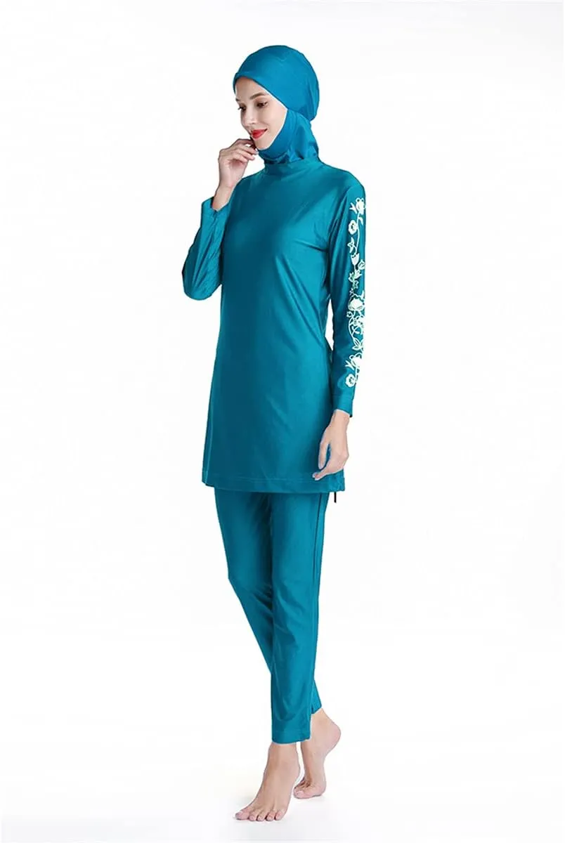 SARBUTER Muslim Swimwear for Women Modest Full Cover Swimsuit Long Sleeve Hijab Burkini