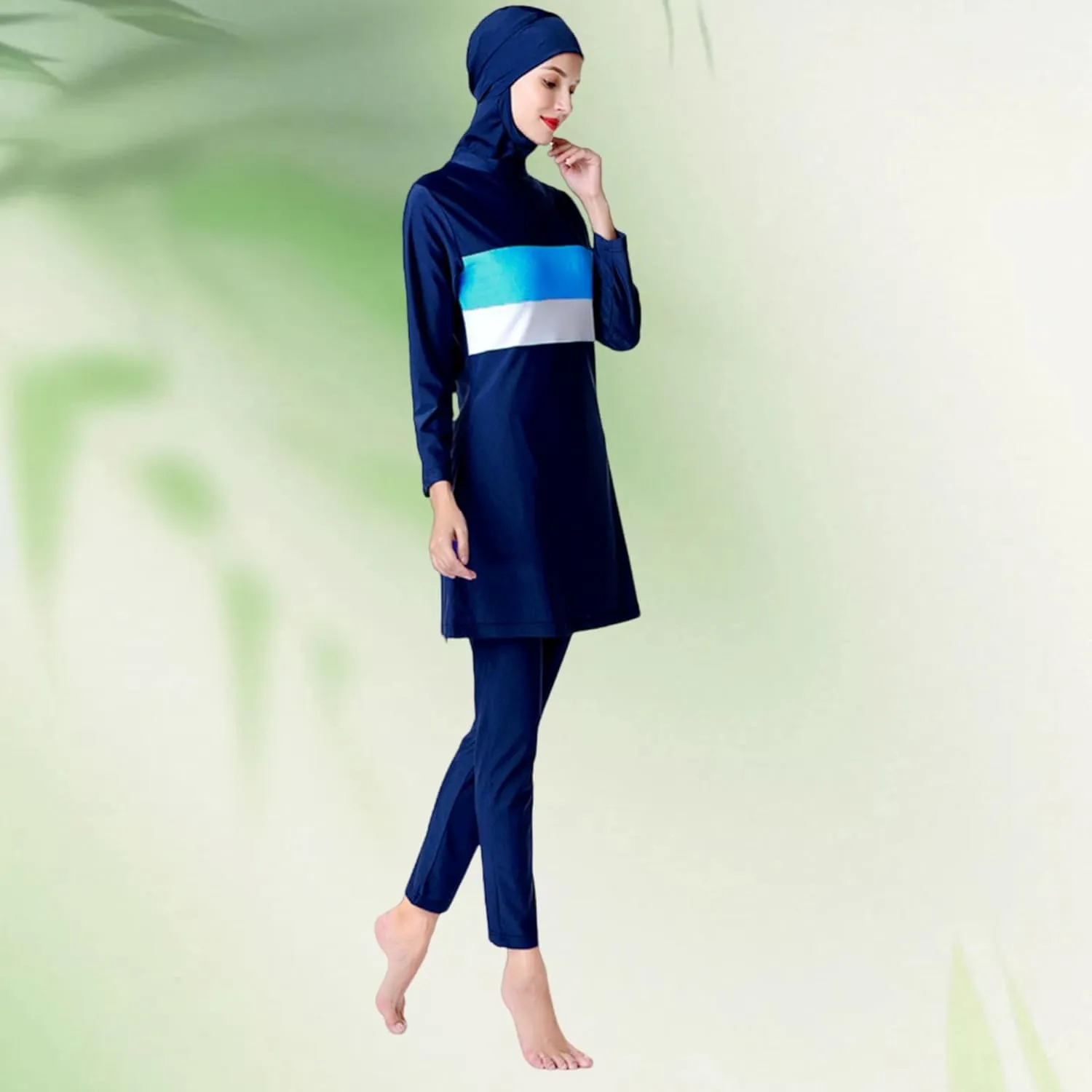 SARBUTER Women Muslim Swimsuits for Modest Full Cover Swimwear Long Sleeve Islamic Hijab Burkini