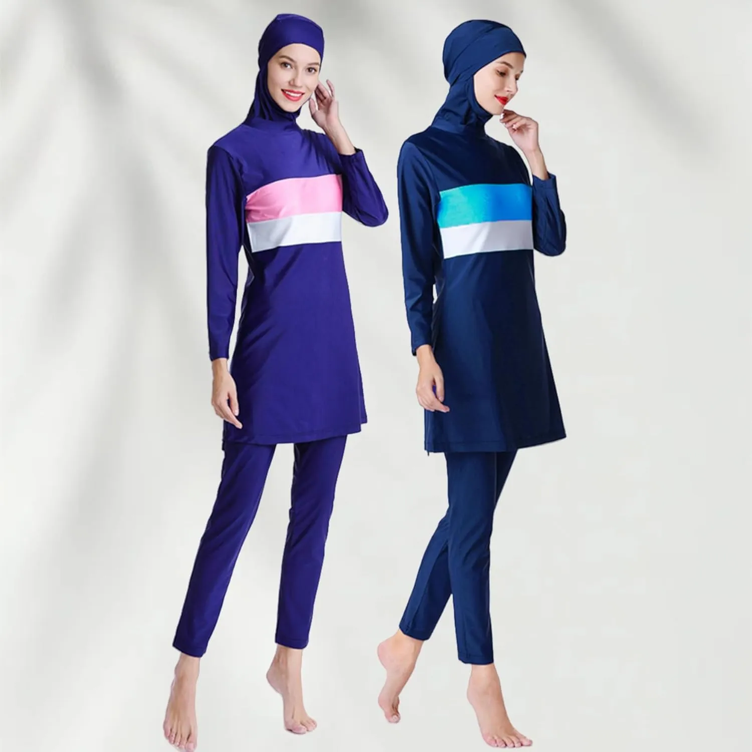 SARBUTER Women Muslim Swimsuits for Modest Full Cover Swimwear Long Sleeve Islamic Hijab Burkini