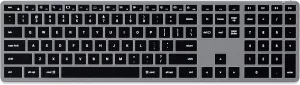 Satechi Slim X3 Bluetooth Backlit Keyboard with Numeric Keypad – Illuminated Keys & Multi-Device Sync – for M2/ M1 MacBook Pro/Air, M2/ M1 iPad Pro/Air, M2 Mac Mini, iMac M1 (Space Gray)
