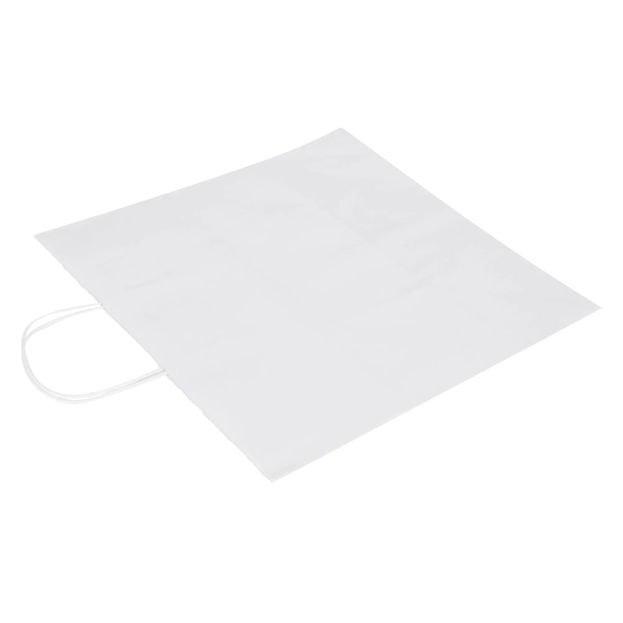 Saving Nature White Paper Retail Bag - with Handles - 14 1/4" x 8 1/4" x 13 1/4" - 100 count box