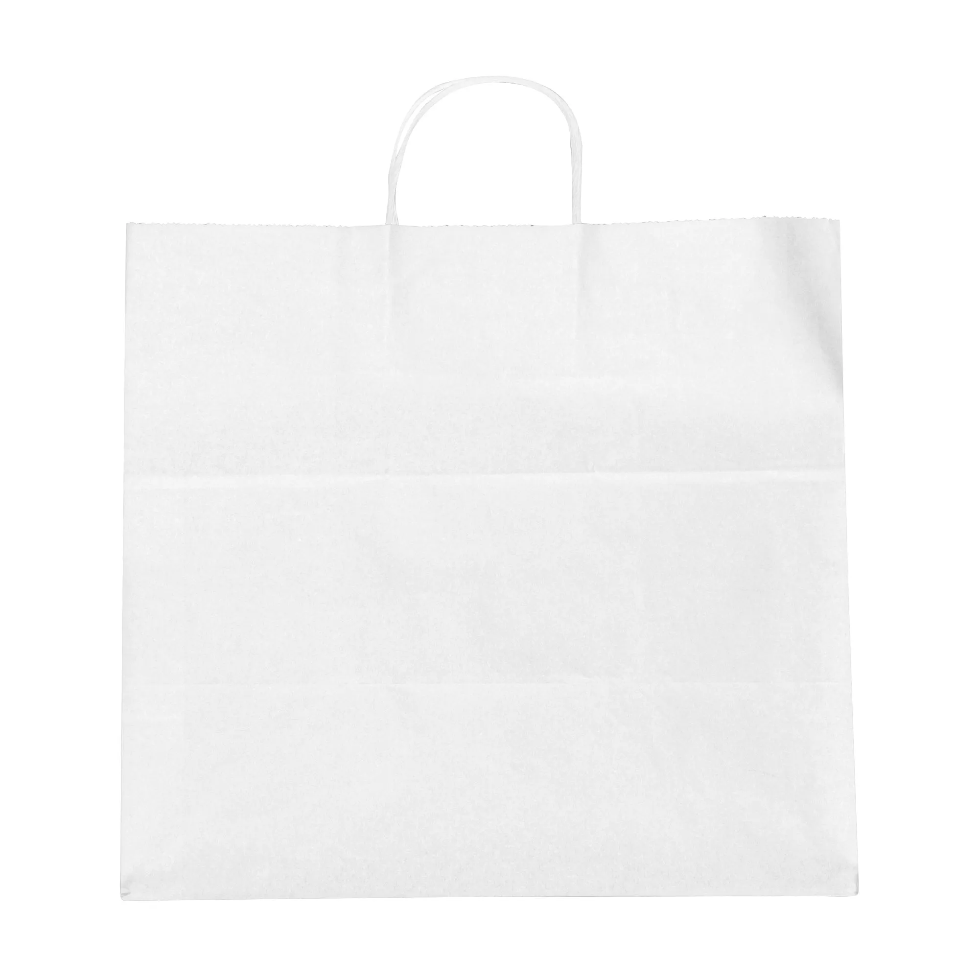 Saving Nature White Paper Retail Bag - with Handles - 14 1/4" x 8 1/4" x 13 1/4" - 100 count box