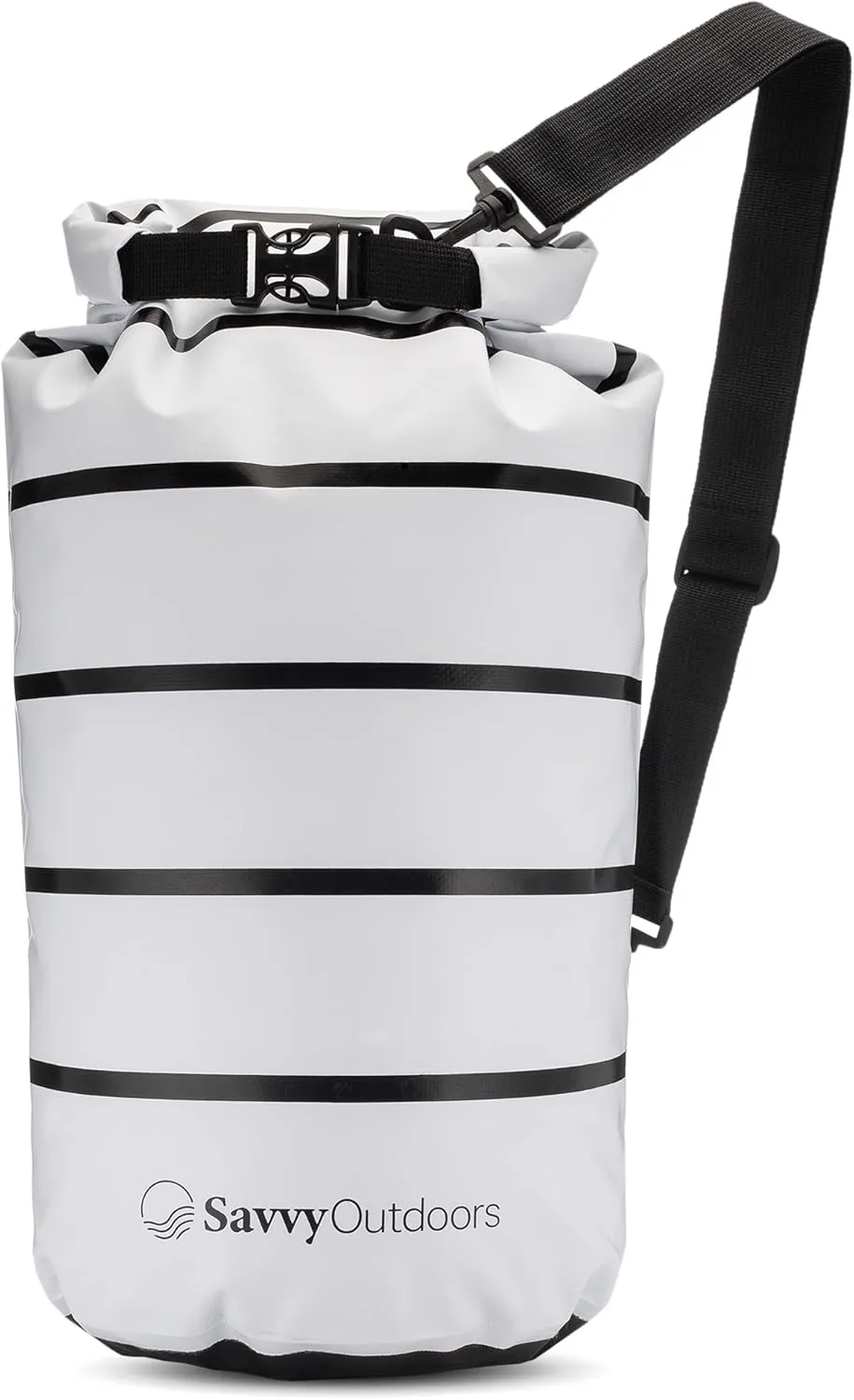 Savvy Outdoors Waterproof Dry Bag - Dry Bags for Food & Gear, Stuff Sacks for Backpacking and Camping Equipment, Waterproof Bag for Beach, Boating, Kayaking (20L, Stripe)