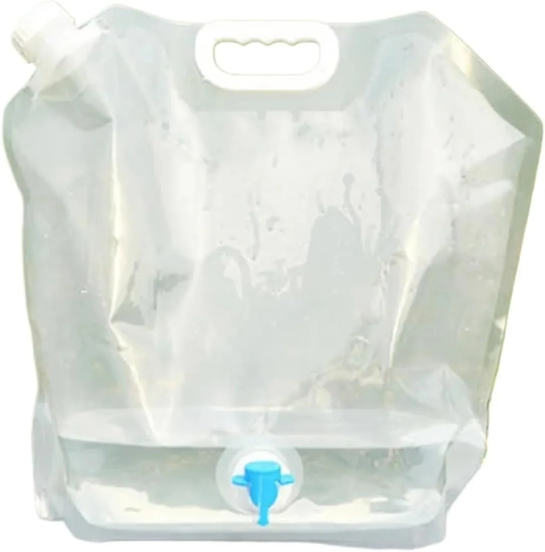 SBTRKT Water Bags with Faucet Water Tank Foldable Portable Drinking Outdoor Camp Cooking Picnic BBQ Water Container Bag 5L/10L (Color : White 5L no Faucet)