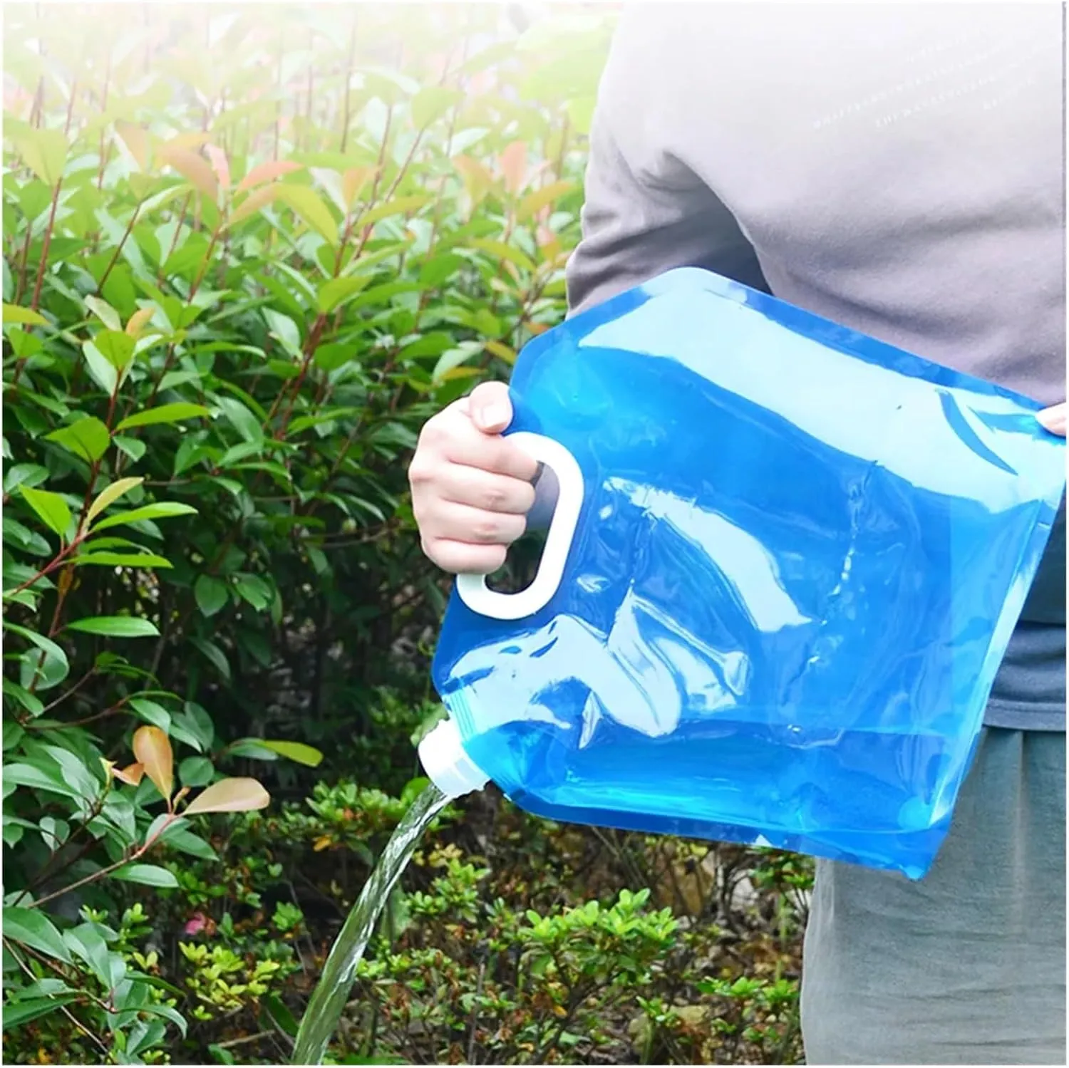 SBTRKT Water Bags with Faucet Water Tank Foldable Portable Drinking Outdoor Camp Cooking Picnic BBQ Water Container Bag 5L/10L (Color : White 5L no Faucet)