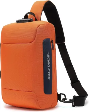 Schkleier Sling Bag USB Anti-theft Laptop Backpack, 13.3 Inch Casual Chest Shoulder Daypack for Men and Women