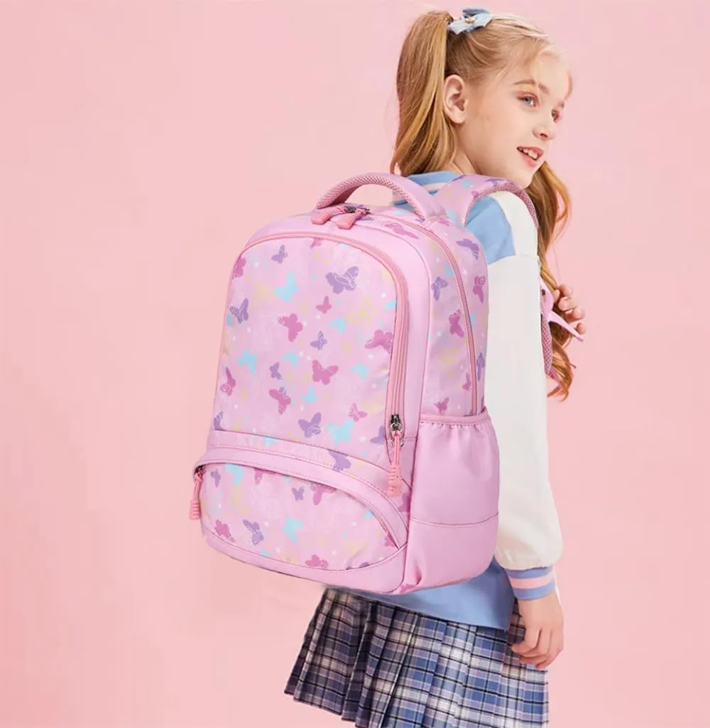 School Backpack for Girls, 3PCS Backpack Set with Lunch Box Pencil Case for Preschool Elementary High School Kids Teens