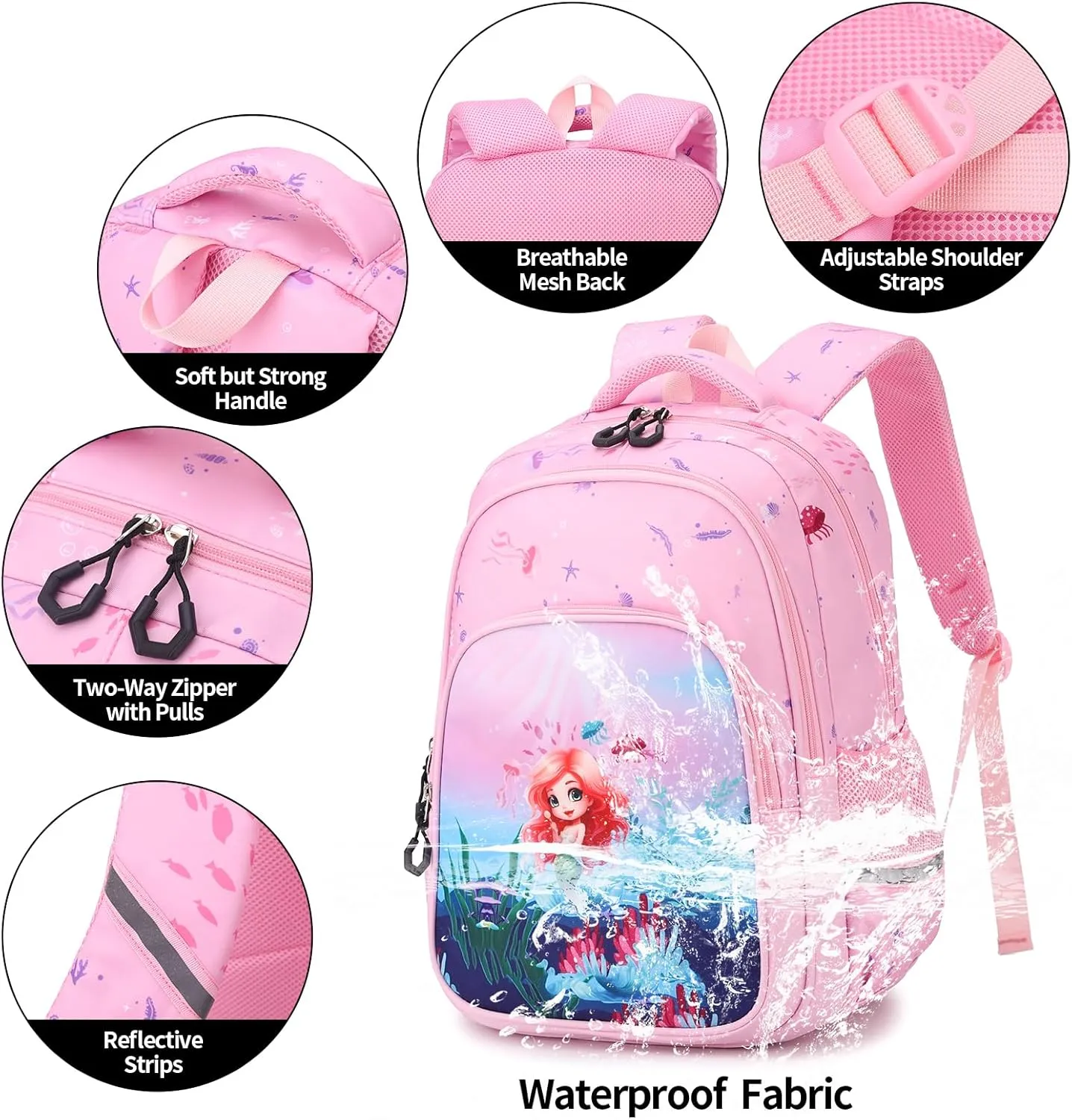 School Backpack Kids Set Middle Elementary Preschool with Lunch Bag & Pencil Case Bookbags for Boys Girls