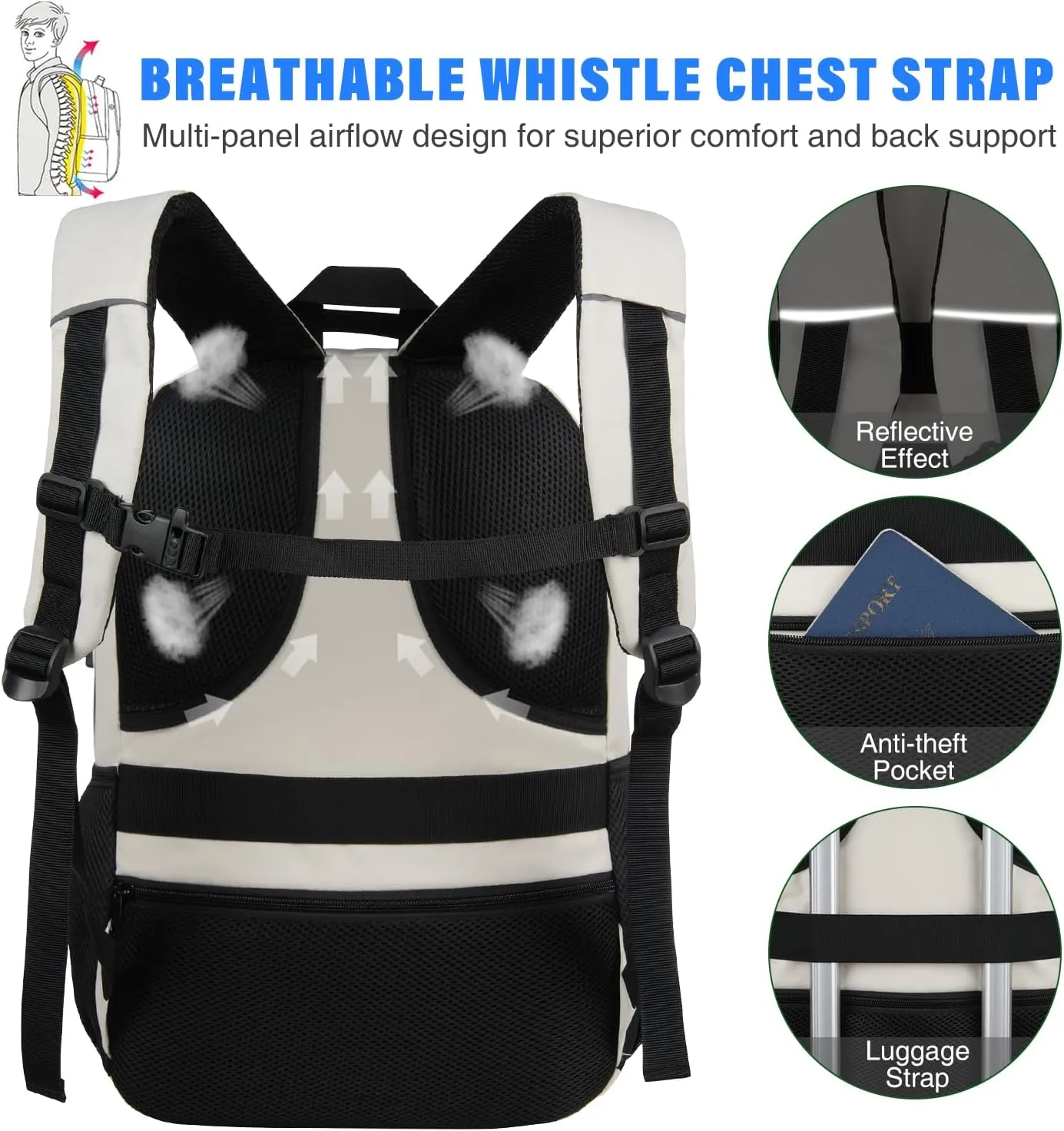 School Book Bag for Teen Girls and Boys Unisex Laptop Bookbag Backpack with USB for High School College Students