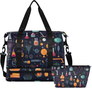 Science Gym Bag for Women & Men,Duffel Bag with Shoe Pocket,Weekender Overnight Bag with Trolley Sleeve for Travel 21216143