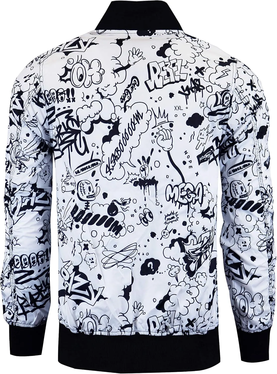 Screenshotbrand Lightweight Hooded Water Resistant Windbreaker - Zip-up Fashion Map Print Rain Jacket