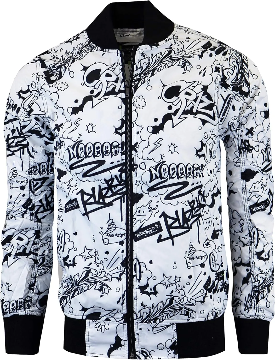 Screenshotbrand Lightweight Hooded Water Resistant Windbreaker - Zip-up Fashion Map Print Rain Jacket
