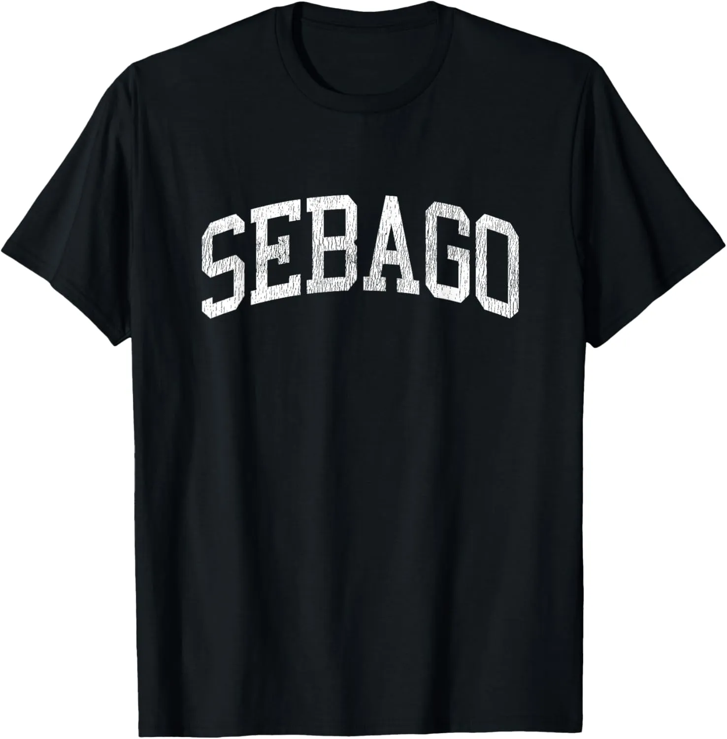Sebago Maine ME Vintage Athletic Sports Design T-Shirt