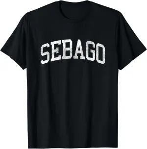 Sebago Maine ME Vintage Athletic Sports Design T-Shirt