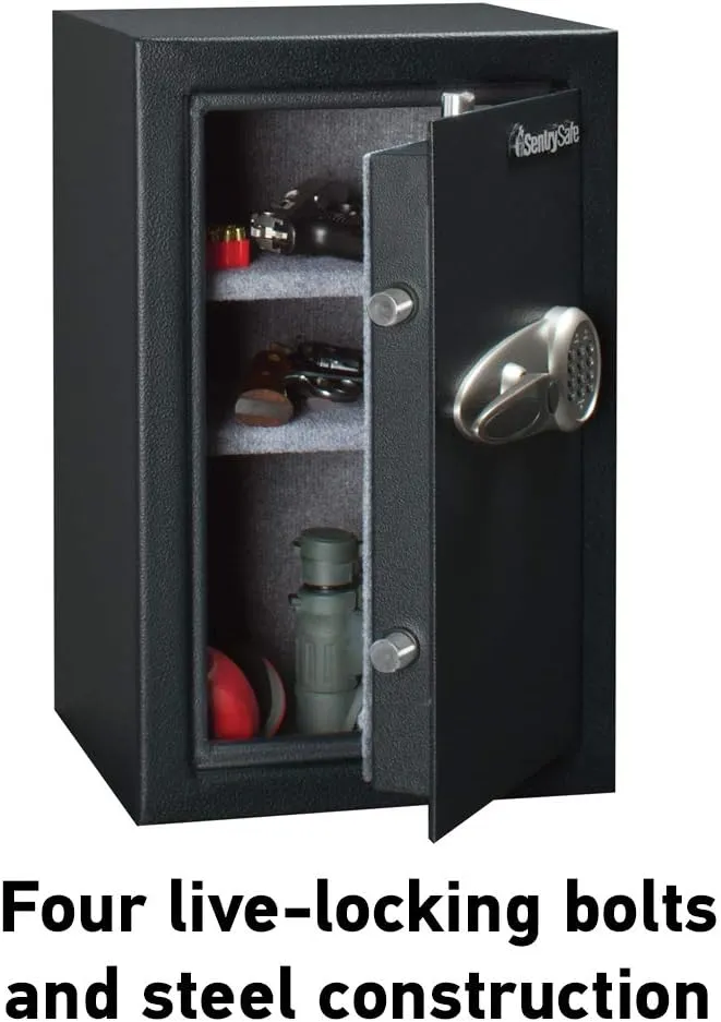 SentrySafe XX-Large Black Floor Safe with Digital Coded Keypad, Gun Safe for Handgun or Other Valuables, 2.2 Cubic Feet, T6-331