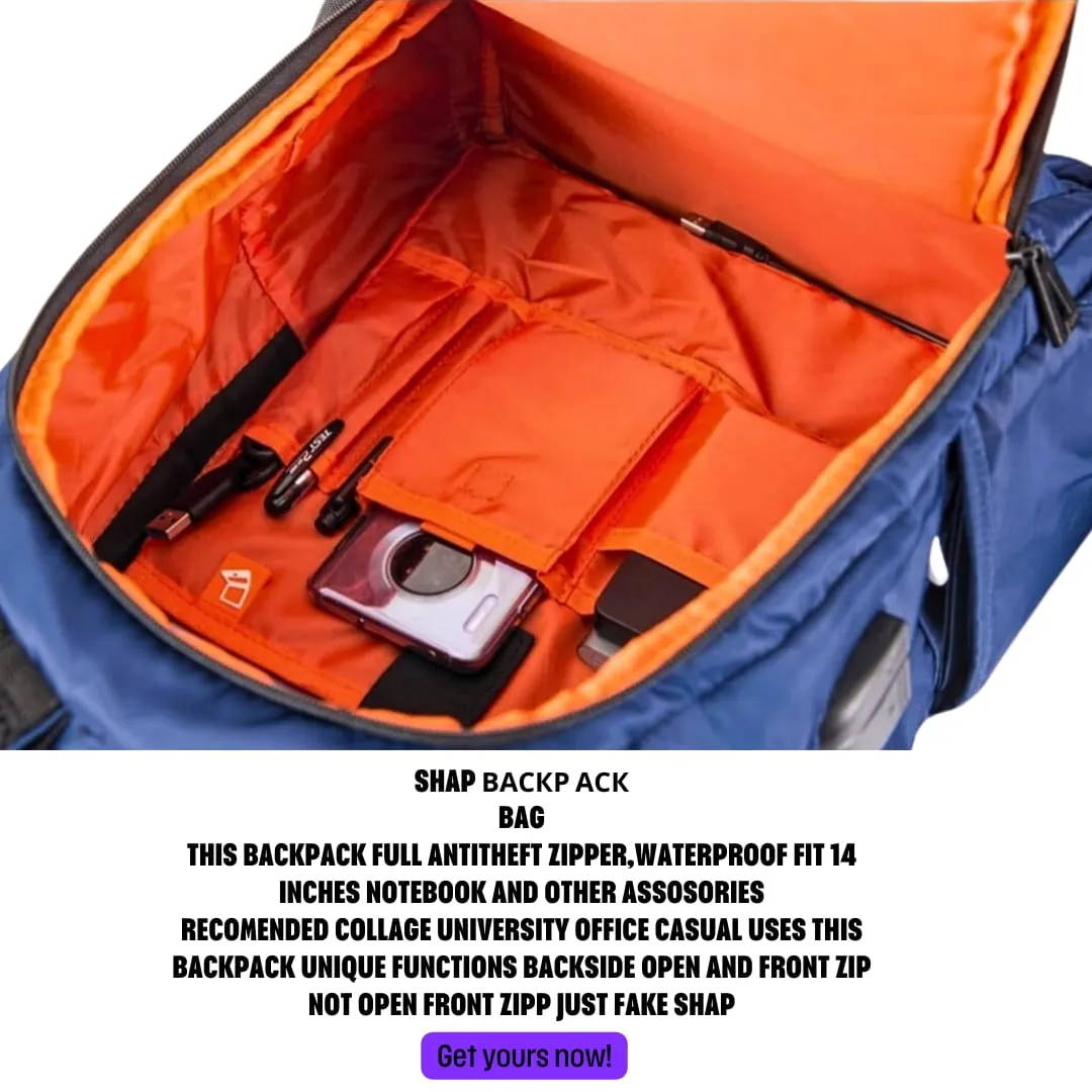 Shap Anti-Theft Backpack-14" Laptops