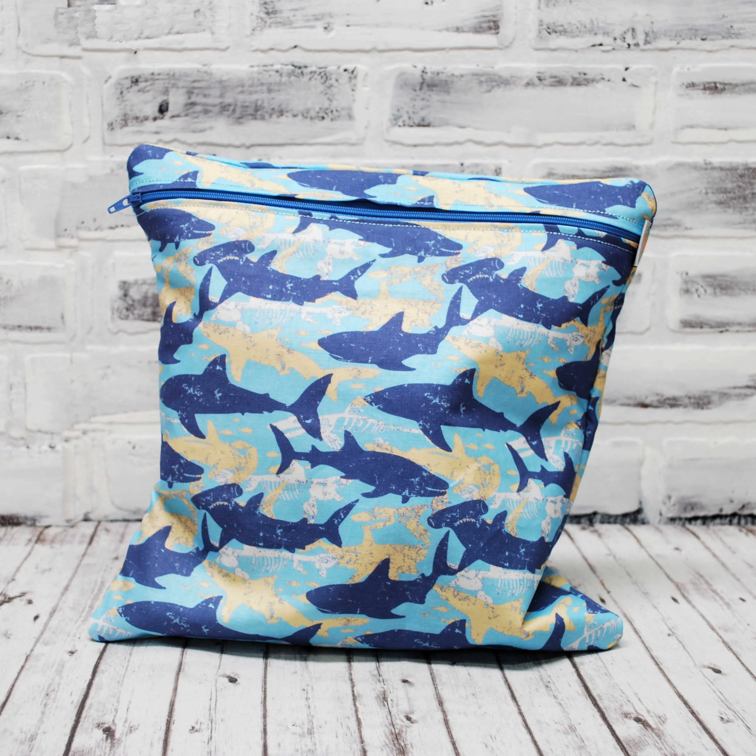 Shark Blues Personalized Reusable Food Bag