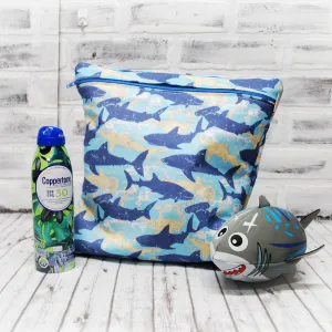Shark Blues Personalized Reusable Food Bag