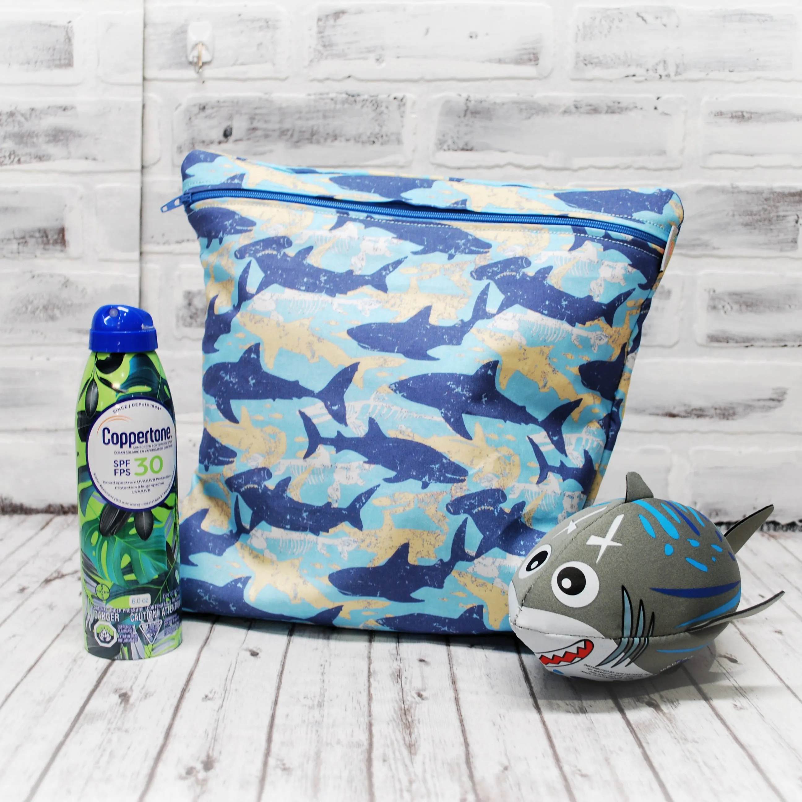 Shark Blues Personalized Reusable Food Bag