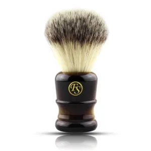 Shaving Brush for Men, Extra Density Chrome Synthetic Best Brush with Classic Black Handle Knot 24mm Shaving Hair Salon Tool Gifts for Fathers Day