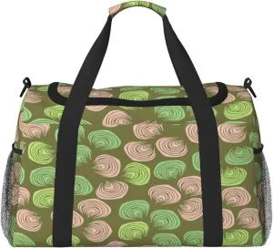 Shell Background Travel Duffel Bag Large Foldable Waterproof Overnight Bag For Beach Swim Bags Pool Sports Gym