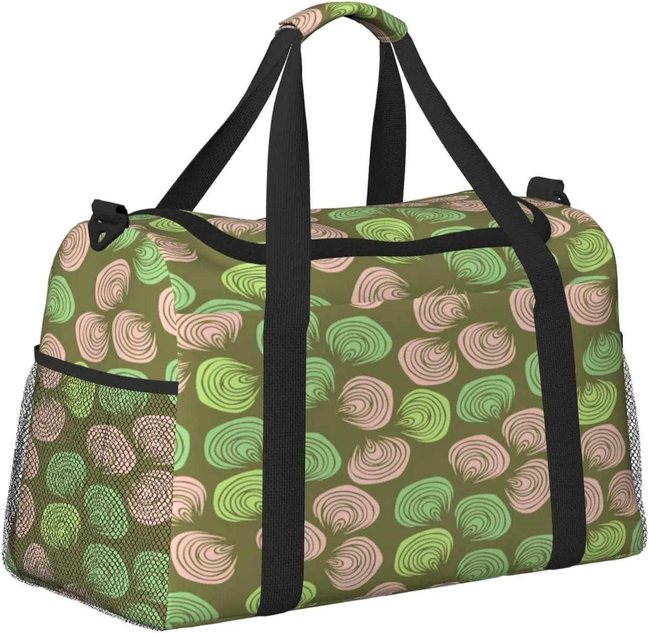 Shell Background Travel Duffel Bag Large Foldable Waterproof Overnight Bag For Beach Swim Bags Pool Sports Gym