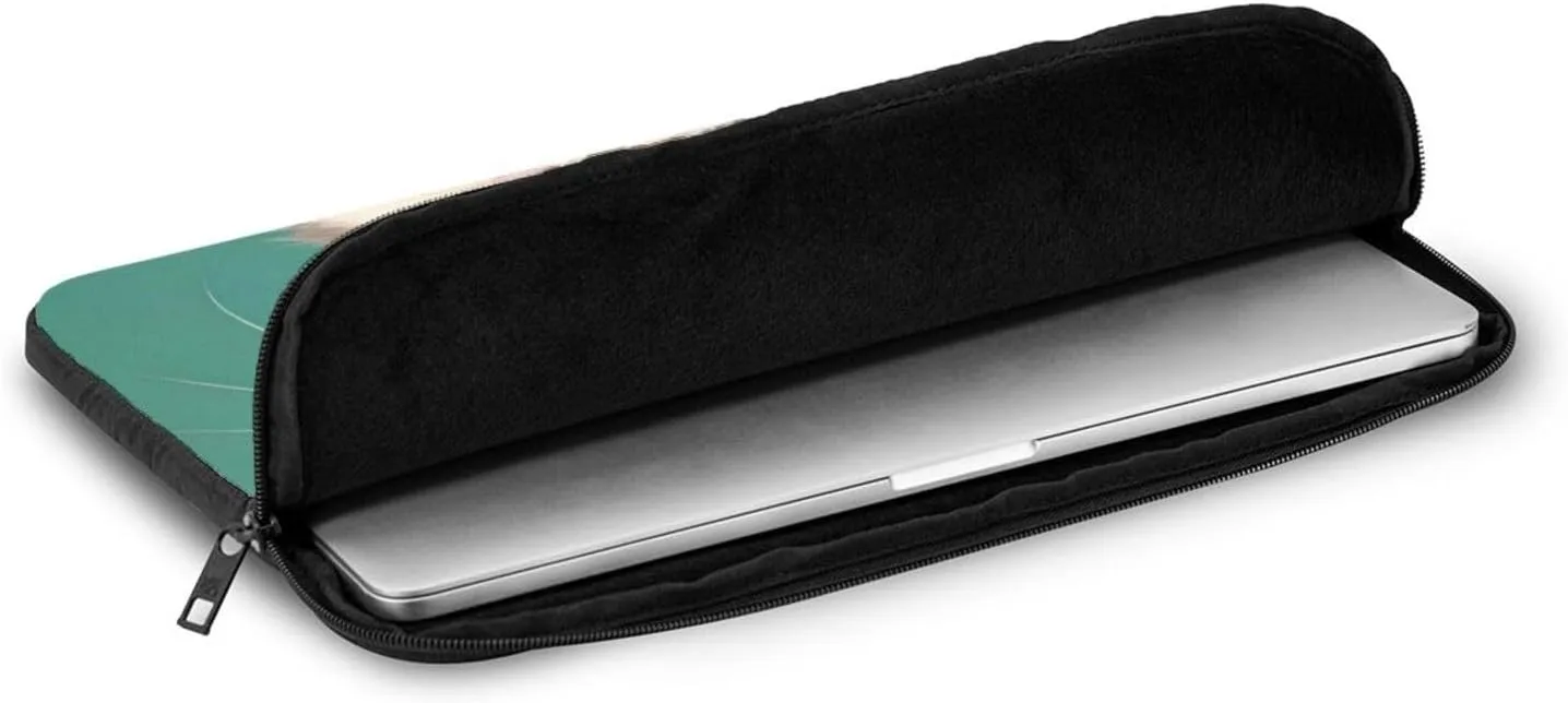 Shockproof Portable Laptop Sleeve Bag 15 inch - for Men and Women Business Travel, School, and Office Use A Curious cat Picture