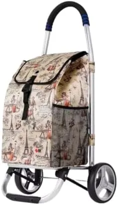 Shopping Trolley Grocery Shopping Cart Folding Shopping Trolley With Removable Waterproof Oxford Cloth Shopping Bag Shopping Cart For Laundry Grocery Folding Shopping Trolley Cart Grocery Cart(B,2 whe