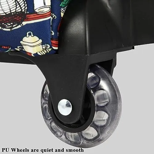 Shopping Trolley Grocery Shopping Cart Shopping Bag with Wheels Foldable Lightweight, Trolley Grocery Bags Waterproof Insulated Shopping Folding Shopping Trolley Cart Grocery Cart