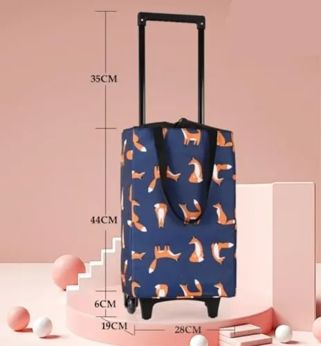 Shopping Trolley Grocery Shopping Cart Shopping Bag with Wheels Foldable Lightweight, Trolley Grocery Bags Waterproof Insulated Shopping Folding Shopping Trolley Cart Grocery Cart