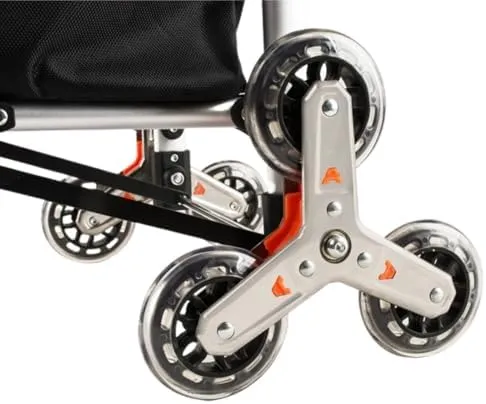 Shopping Trolley Grocery Shopping Cart Shopping Trolleys Household Portable Shopping Cart Aluminum Alloy Folding Trolley Wheeled Multifunctional Cart Folding Shopping Trolley Cart Grocery Cart(Black)