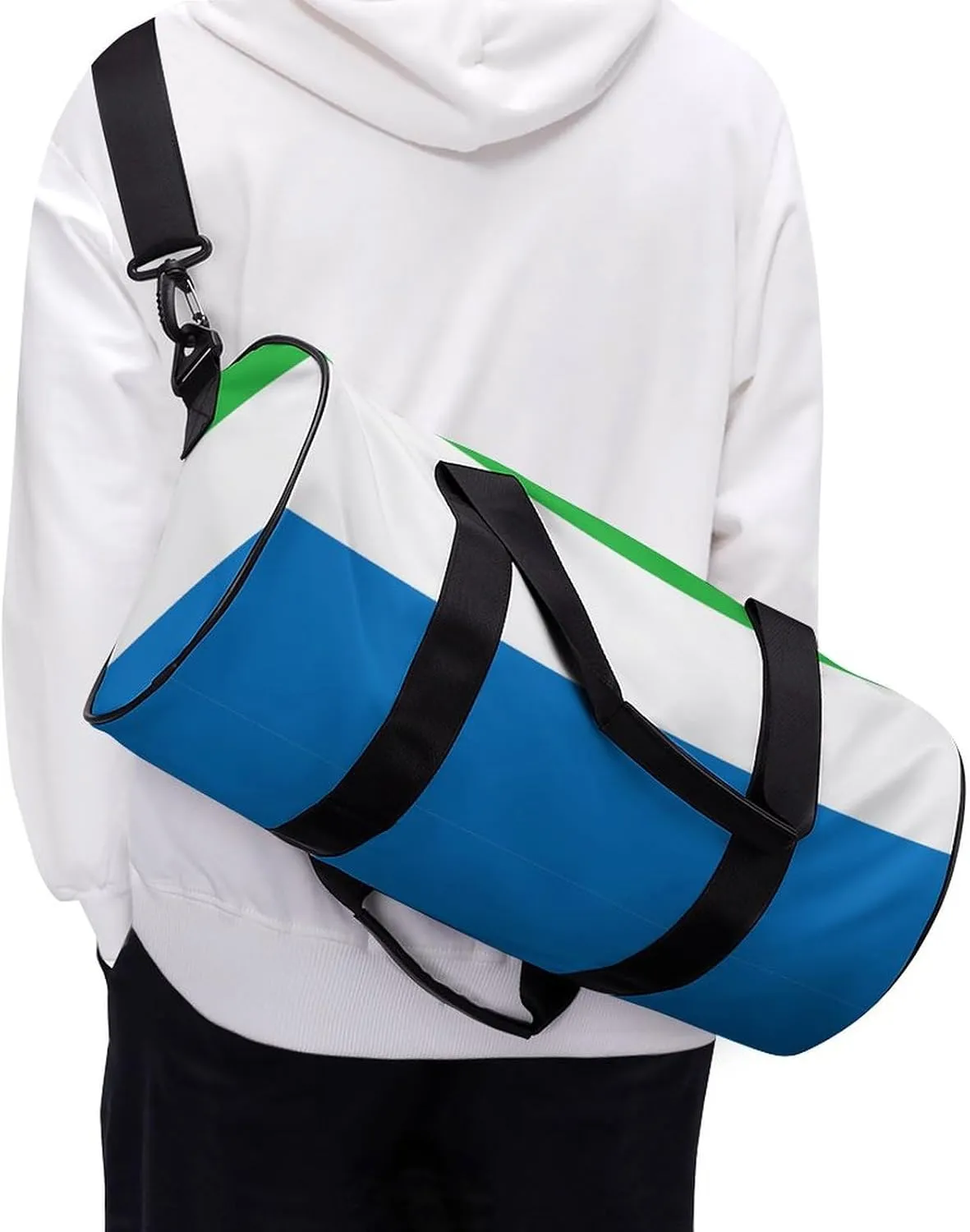 Sierra Leone Flag Travel Duffel Bag with Wet Pocket for Boys Girls Gym Weekender Tote