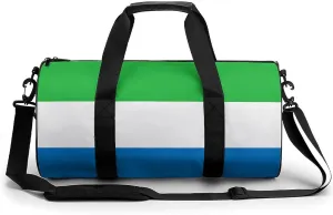 Sierra Leone Flag Travel Duffel Bag with Wet Pocket for Boys Girls Gym Weekender Tote