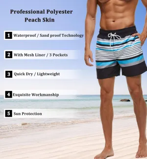 SILKWORLD Men's Swim Trunks Quick Dry Shorts with Pockets