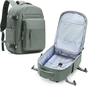 simple Travel Backpack For Women Men Carry On Backpack For Airplanes Personal Item Travel Bag Travel Essentials Lightweight Casual Daypack Luggage Backpack(Green)