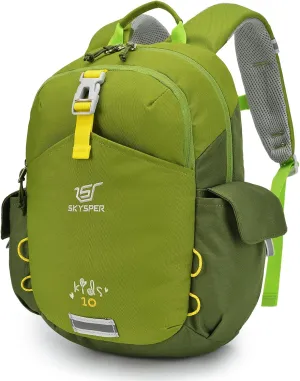SKYSPER Kids Backpack 10L Toddler Backpack Travel Daypack for Preschool and Kindergarten(Green)