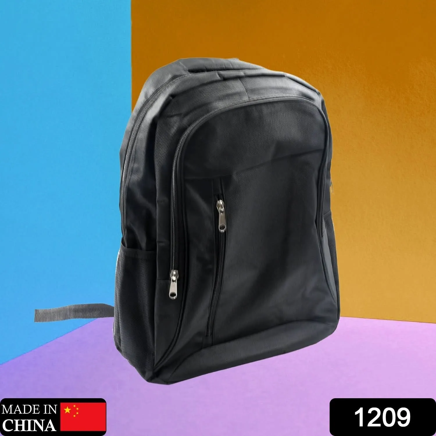 Slim Durable Polyester Laptop Backpack – Water-Resistant College Bag for Men & Women