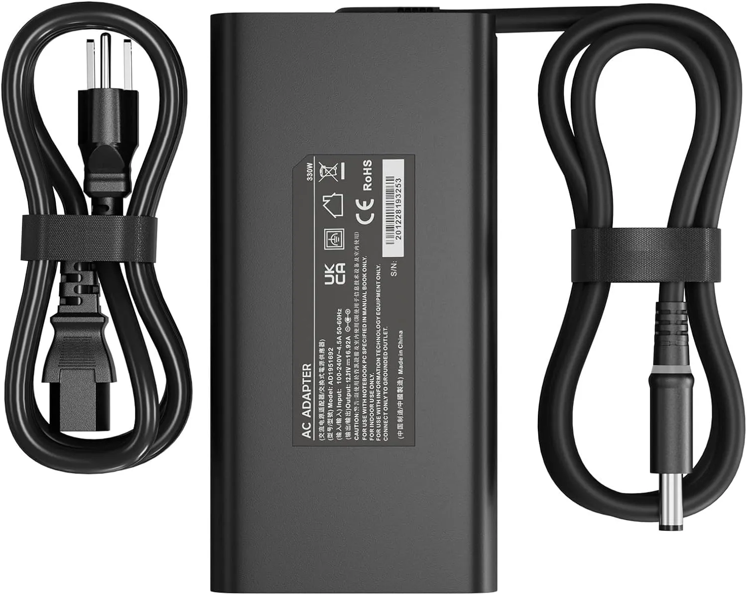 Slim GaN Dell Precision 7780 7770 7680 7670 Laptop Charger 240W for Dell Alienware 15 17 M15 M17 X15 X16 X17 Precision 7780 7680 7770 7760 Power Supply Cord 240W Watt Barrel 7.4mm tip AC Power Adapter