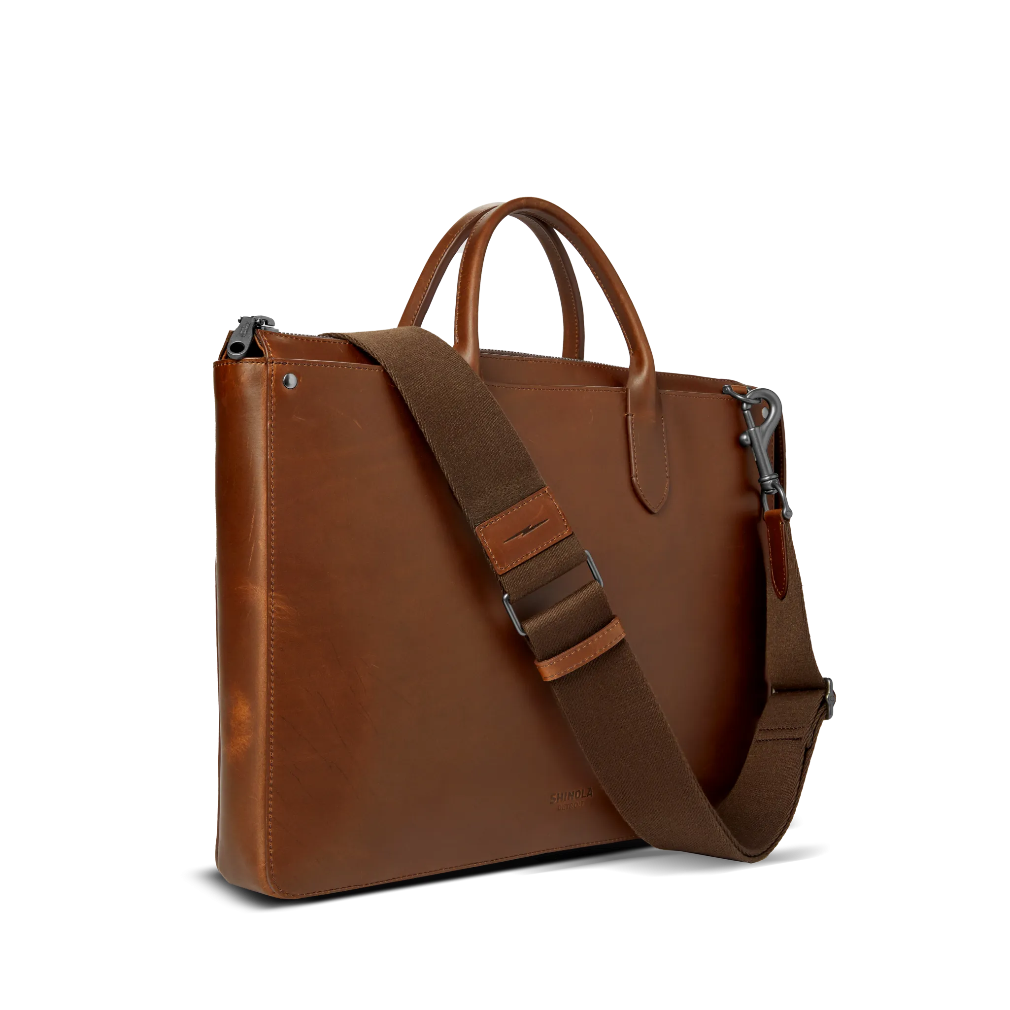 Slim Traveler Briefcase - Medium Brown