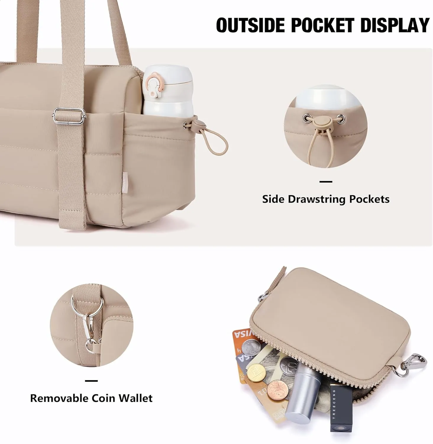 Small Gym Bag for Women 2 Set Mini Gym Duffle Bag with Wet Compartment and Coin Wallet, Gym Tote Bag for Workout/Sport/Travel